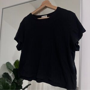 Denim Forum Black Short Sleeve Tee